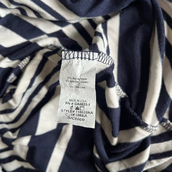 Renee C - Striped Navy and White Maxi Skirt - Picture 5 of 5